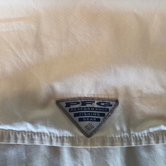 Columbia Shirt Mens Size 2XL PFG Performance Fishing Gear, Soft Yellow, Vented - Picture 8 of 10